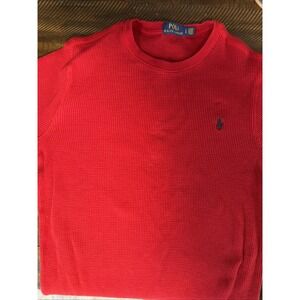 NWOT Mens Ralph Lauren Polo Top Crew Waffle Thermal Top Size Large
